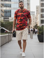Pánská oranžová košile moro FashionStreet RX5592 Pánská oranžová košile moro FashionStreet RX5592