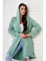 Plášť s potiskem v tmavě mátové barvě