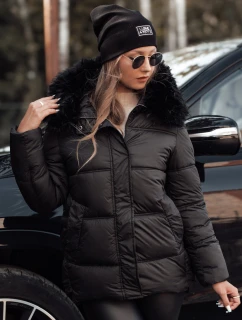 NORDKOLL dámská zimní prošívaná bunda s kapucí černá FashionStreet TY4711