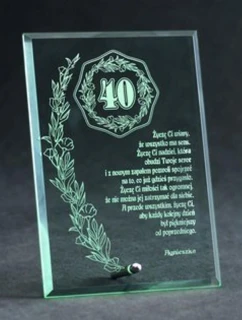 Gravírovaná skleněná trofej