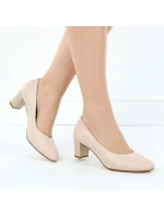 Sergio Leone W SK415B béžové lodičky na podpatku