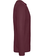 B&C #E190 LSL Tričko s dlouhým rukávem z těžké bavlny 01.007T burgundy