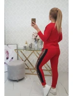 Sada s leopardím potiskem červená