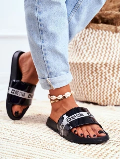 Dámské Nazouváky Big Star Malované Černé GG274A007