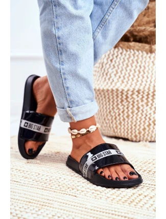 Dámské Nazouváky Big Star Malované Černé GG274A007