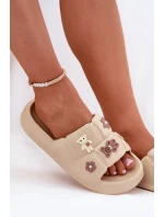 Pěnové Pantofle S Kolíčky Béžové Redienna Pěnové Pantofle S Kolíčky Béžové Redienna