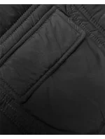 Černá péřová dámská vesta (B8153-1)