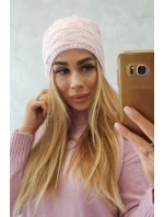 Fleecová čepice Edyta K298 pudrově růžová Fleecová čepice Edyta K298 pudrově růžová