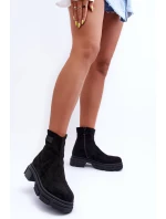 Kožené Klasické Zateplené Boty Černé Vergilia Kožené Klasické Zateplené Boty Černé Vergilia