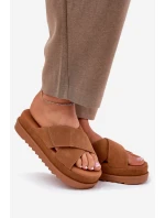 Dámské Pantofle Na Platformě S Propletenými Pásky Camel Rinasara