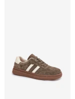 Dámské semišové tenisky na platformě tmavě zelené Sylviona Dámské semišové tenisky na platformě tmavě zelené Sylviona