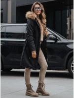 Dámská zimní bunda parka s kožešinou černá FashionStreet TY5115