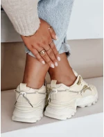 FashionStreet béžové dámské tenisky ZY1011 FashionStreet béžové dámské tenisky ZY1011