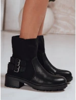 Dámské kozačky s ovčí kůží černé FashionStreet ZY1250