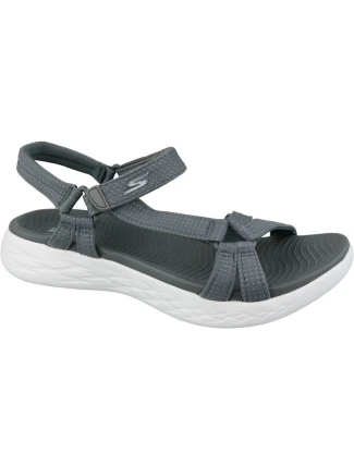 Skechers On The Go 600 15316-CHAR šedé sandály Skechers On The Go 600 15316-CHAR šedé sandály