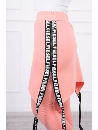 Kalhoty/oblek s nápisem meruňková selfie Kalhoty/oblek s nápisem meruňková selfie