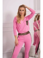 Leopardí sada světle růžová Leopardí sada světle růžová