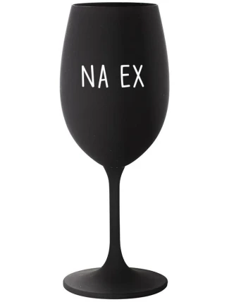 NA EX - černá sklenice na víno 350 ml
