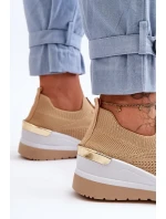 Sportovní Nastavitelné Boty Na Podpatku Bežové Visconti Sportovní Nastavitelné Boty Na Podpatku Bežové Visconti