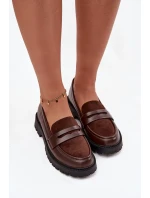 Dámské mokasíny z eko kůže Cailen – čokoládové