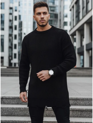 Pánský černý svetr FashionStreet WX1962