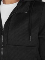 Pánská přechodná bunda s kapucí černá FashionStreet TX5016