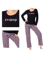 Dámské pyžamo Sleep long black - Donna