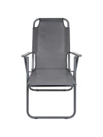 TURISTICKÉ KŘESLO S POLŠTÁŘI 61x66x65-108CM Tmavě šedé skládací ENERO CAMP - TYP II TURISTICKÉ KŘESLO S POLŠTÁŘI 61x66x65-108CM Tmavě šedé skládací ENERO CAMP - TYP II