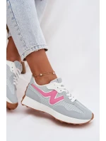 Dámské sportovní boty na platformě modré Janelora