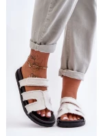 Dámské látkové sandály s lemovkou bílou Lamirose