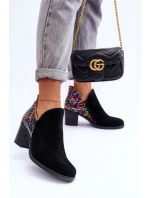 Dámské kožené boty na sloupu Maciejka 04492-99 černé