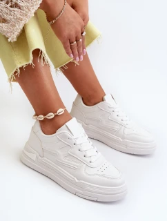 Dámské tenisky na platformě z ekokože bílé Lynnette