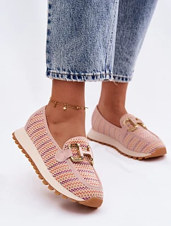 Slip On tenisky se zlatým detailem GOE TT2N4081 růžové