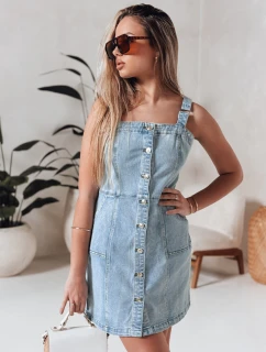 Džínové mini šaty bez ramínek SEWIKA modré FashionStreet EY2586