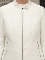 Dámská kožená bunda TRENDY FUSION bílá FashionStreet TY5478