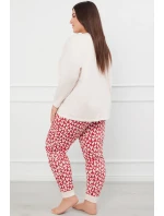 Italská móda Evora long length sp. barva:ecru/print