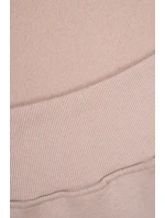 Zateplená mikina s bočními rozparky béžová Zateplená mikina s bočními rozparky béžová