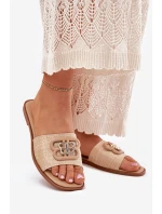 Ploché Dámské Klapky S Ozdobným Detailem Béžové Nenitta Ploché Dámské Klapky S Ozdobným Detailem Béžové Nenitta