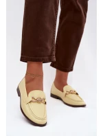Dámské mokasíny s ozdobným detailem Žluté Rosynne