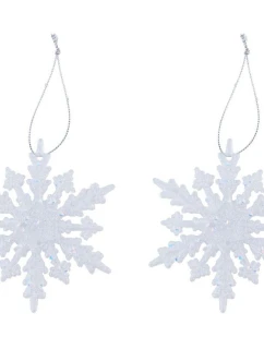 SNĚHOVÁ VLOČKA PŘÍVĚSEK 2KS DESIGN 12 RAMEN