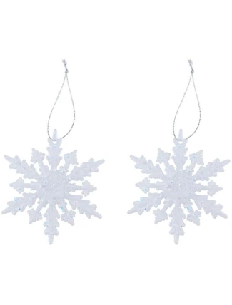 SNĚHOVÁ VLOČKA PŘÍVĚSEK 2KS DESIGN 12 RAMEN