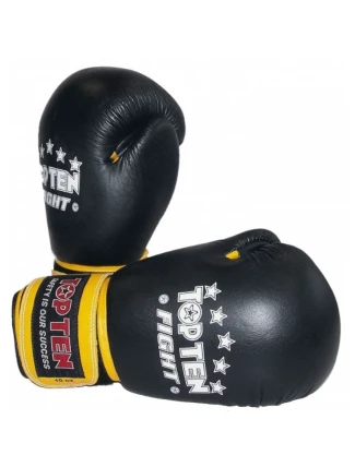 (W) TOP TEN FIGHT RTT-2 10 oz boxerské rukavice černá/žlutá