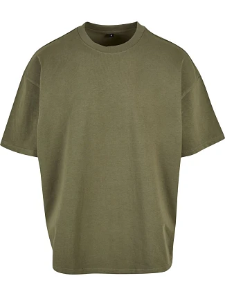 Build your Brand BY 163 Oversize tričko z tězké bavlny 56.0163 olive