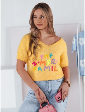 Dámský svetr FATEL žlutý FashionStreet MY2318