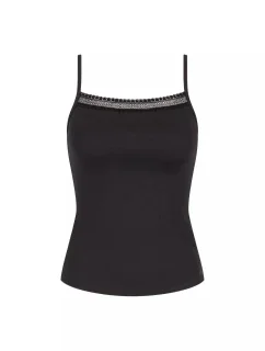 Dámské tílko GO Ribbed Spaghetti Top - BLACK - černé 0004 - SLOGGI