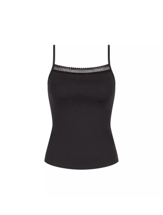Dámské tílko GO Ribbed Spaghetti Top - BLACK - černé 0004 - SLOGGI