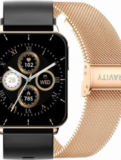Chytré hodinky Gravity Rose Gold Black 2 Strap GT17-5