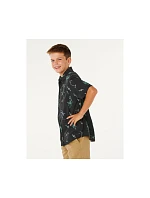 Chlapecká košile RIP CURL Eternal Shred Ss Shirt-Boy, černá Chlapecká košile RIP CURL Eternal Shred Ss Shirt-Boy, černá
