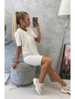 Souprava top+legíny ecru