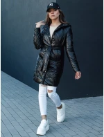 Dámská prošívaná dlouhá bunda s kapucí PAUL černá FashionStreet TY4415